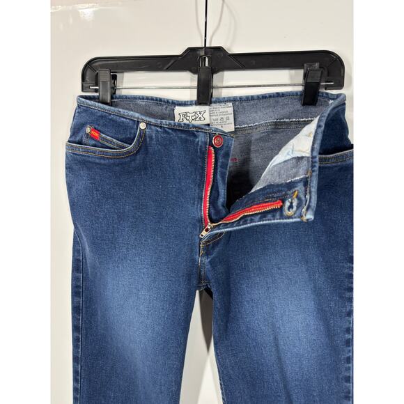 VTG Fox Racing Jeans Casual Y2K Super Low Rise Preppy Motocross Womens Size 5 - Picture 8 of 13